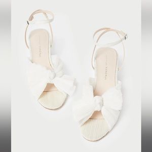 Loeffler Randall Dahlia Pearl Pleated Bow Heel